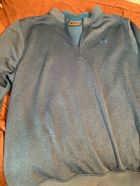 Under Armour Heathered Teal Quarter-Zip Pullover